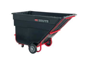 Rubbermaid® Brute Rotomolded Tilt Truck, Standard Duty, 1-1/2 Cubic Yard, Black FG102500BLA