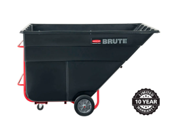 Rubbermaid® Brute Rotomolded Tilt Truck, Standard Duty, 1-1/2 Cubic Yard, Black FG102500BLA
