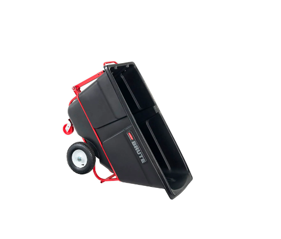 Rubbermaid® Brute Rotomolded Towable Tilt Truck, Heavy Duty, 1 Cubic Yard, Black FG131641BLA