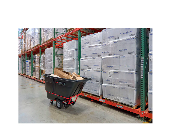 Rubbermaid® Brute Rotomolded Tilt Truck, Standard Duty, 1 Cubic Yard, Black FG131500BLA
