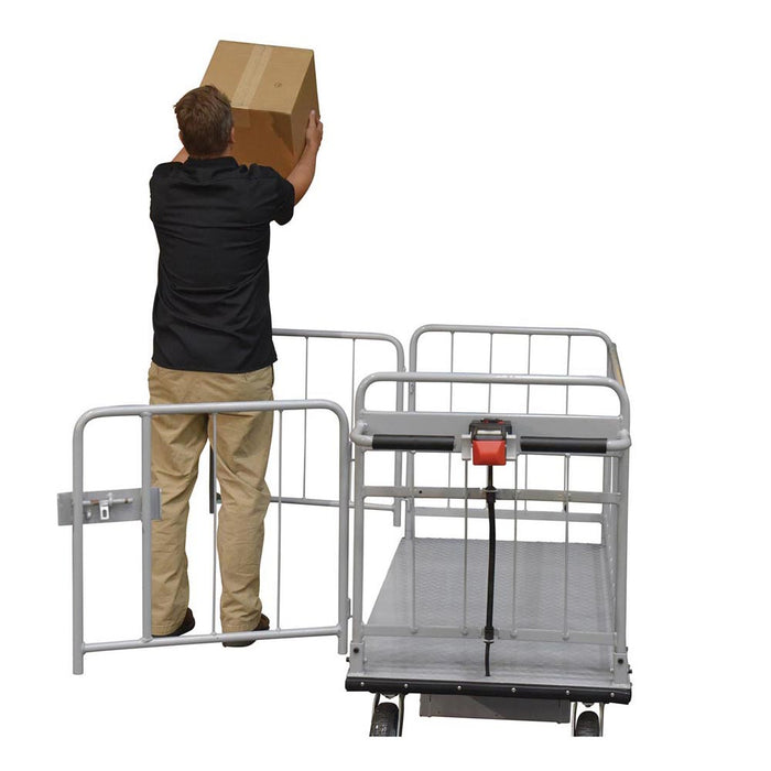 Vestil Electric Material Handling with Sides Cart 28 x 60 EMHC-2860-2