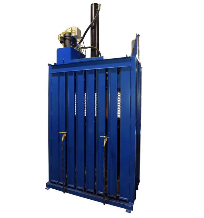 Vestil Steel 60″ x 30″ x 42″ Blue/Yellow Cardboard Baler CBB-3000-37