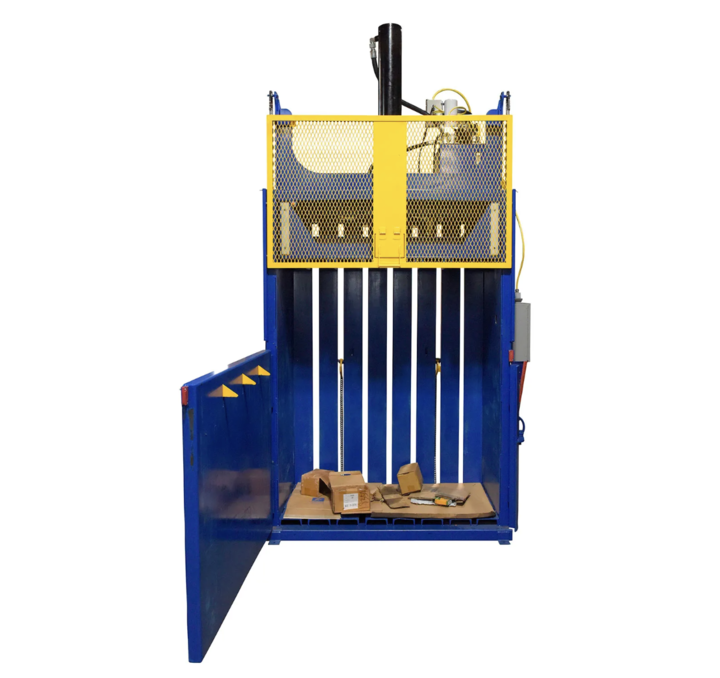 Vestil Steel 60″ x 30″ x 42″ Blue/Yellow Cardboard Baler CBB-3000-37