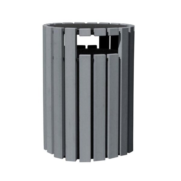 Vestil Trash Receptical Poly Rain Cap Round 33 Gallon Charcoal TR-PRRC-33-CH