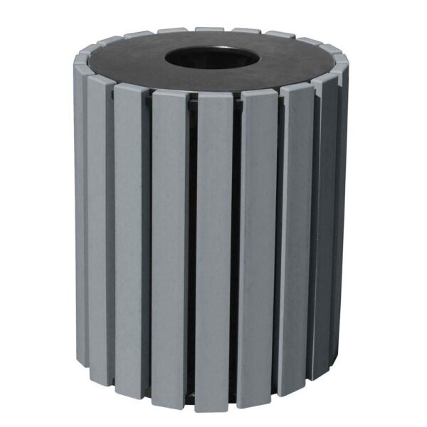 Vestil Trash Receptical Poly Round 33 Gallon Charcoal TR-PR-33-CH