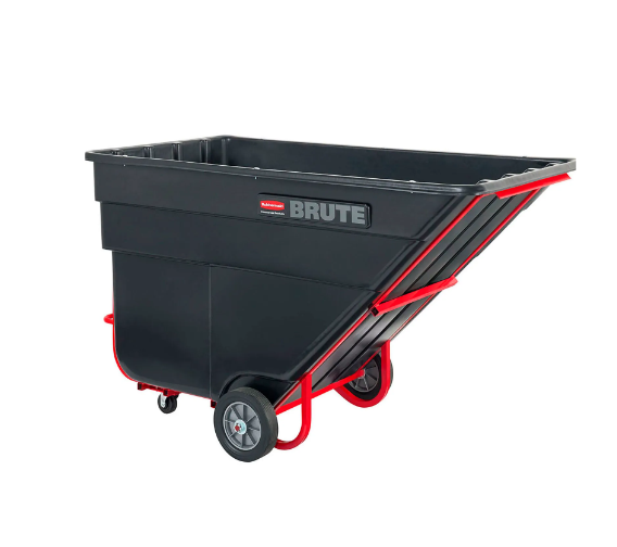 Rubbermaid® Brute Rotomolded Tilt Truck, Extra Heavy Duty, 2.5 Cubic Yard, Black FG104600BLA