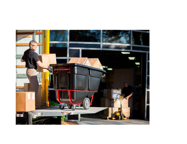 Rubbermaid® Brute Rotomolded Tilt Truck, Extra Heavy Duty, 2.5 Cubic Yard, Black FG104600BLA
