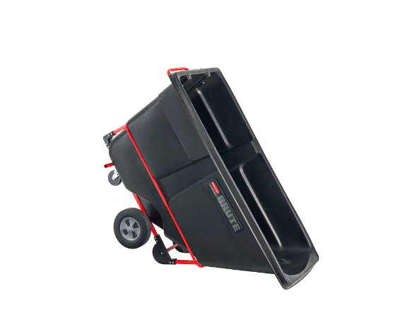 Rubbermaid® Brute Rotomolded Forkliftable Tilt Truck, Standard Duty, 1 Cubic Yard, Black FG131542BLA