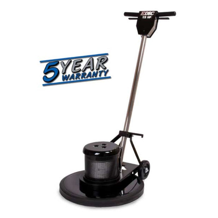 EDIC Saturn 20 Inch Dual Speed Floor Buffer Machine w/ Pad Driver 20DS3-BK-SV