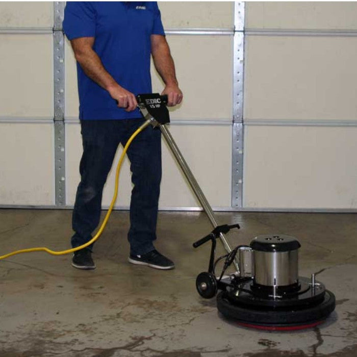 EDIC Saturn 20 Inch Low Speed Floor Buffer Machine w/ Pad Driver - 175 RPM 20LS3-BK-SV