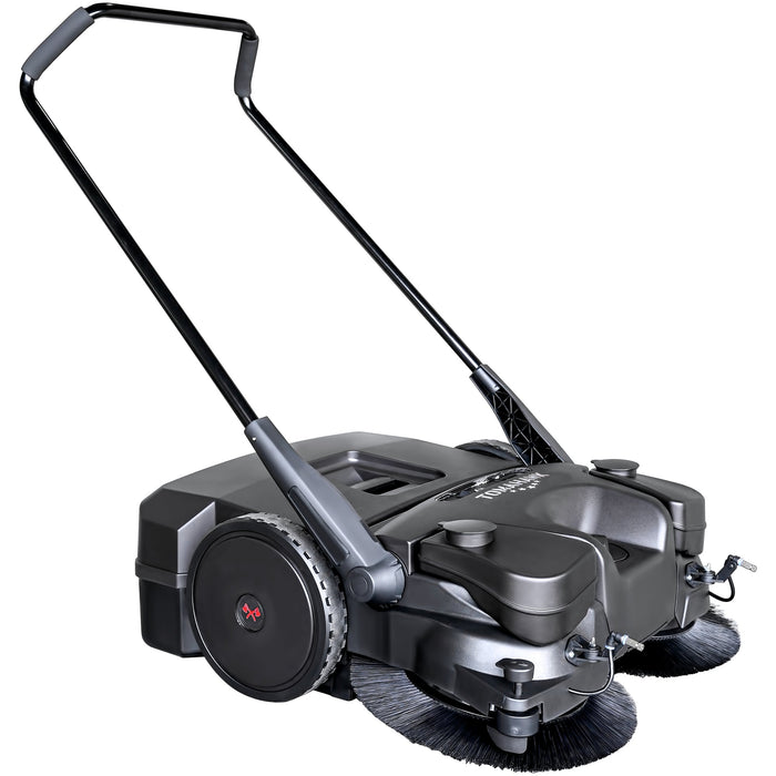 Tomahawk 30" Battery Powered Push Sweeper with Triple Power Brooms Electric Drive and Dust Suppression eTOS30