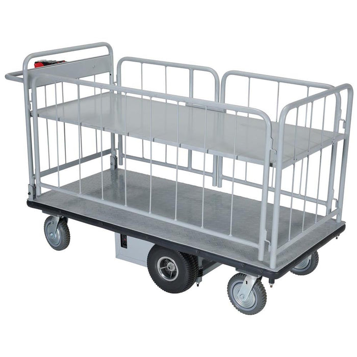 Vestil Electric Material Handling Cart Sides 1-Shelf 28 x 60 EMHC-2860-3