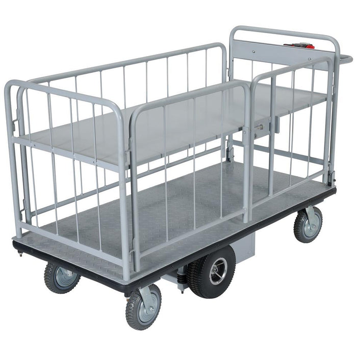 Vestil Electric Material Handling Cart Sides 1-Shelf 28 x 60 EMHC-2860-3