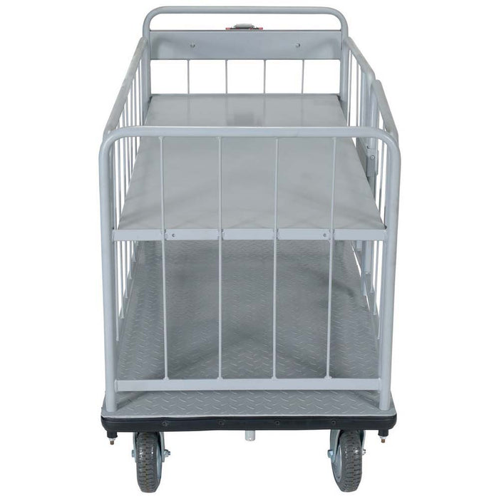 Vestil Electric Material Handling Cart Sides 1-Shelf 28 x 60 EMHC-2860-3