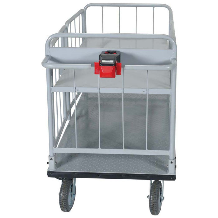 Vestil Electric Material Handling Cart Sides 1-Shelf 28 x 60 EMHC-2860-3