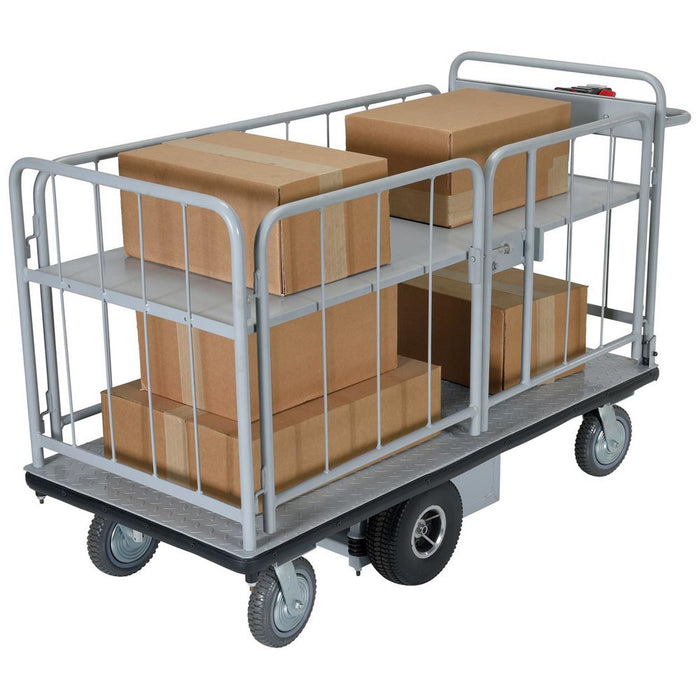 Vestil Electric Material Handling Cart Sides 1-Shelf 28 x 60 EMHC-2860-3