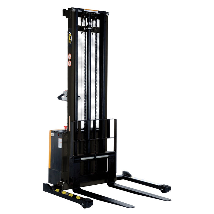 Vestil Adjust Powered Lift Stacker Raised 118" S-118-AA