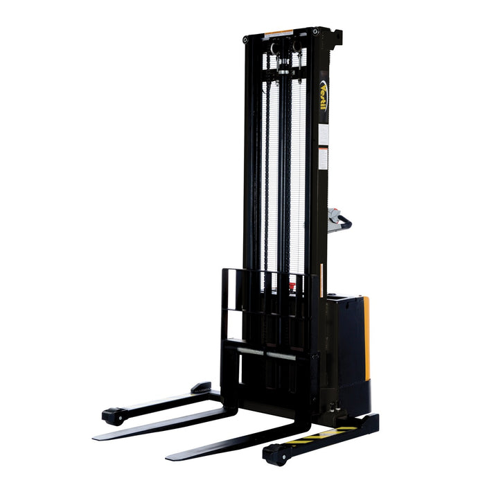 Vestil Adjust Powered Lift Stacker Raised 118" S-118-AA