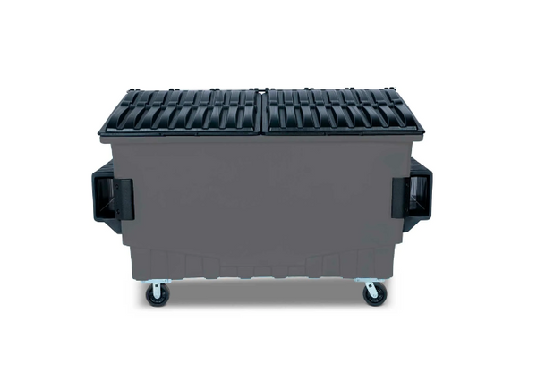 Toter 2 Cubic Yard Front Loading Dumpster W/ Bumpers, Gray - FR020-00125