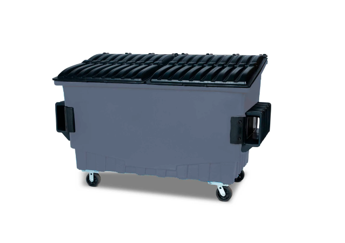 Toter 2 Cubic Yard Front Loading Dumpster W/ Bumpers, Gray - FR020-00125