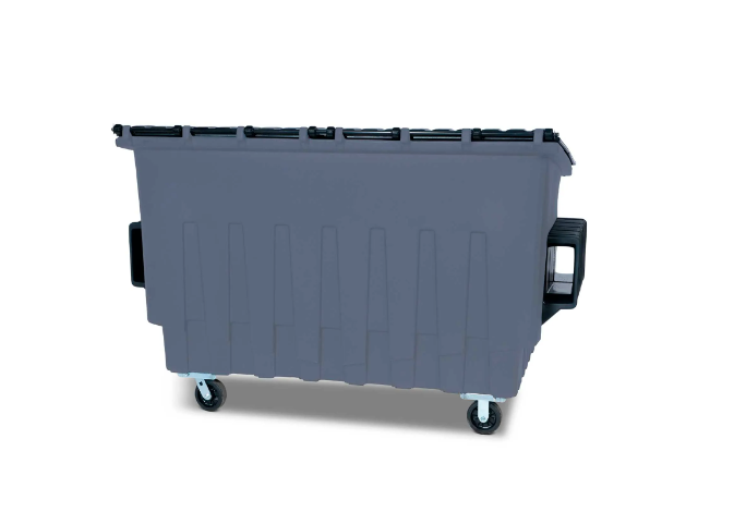 Toter 2 Cubic Yard Front Loading Dumpster W/ Bumpers, Gray - FR020-00125