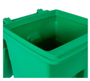 Toter Heavy Duty 2-Wheel Organic Waste Trash Cart W/ Casters, 32 Gallon