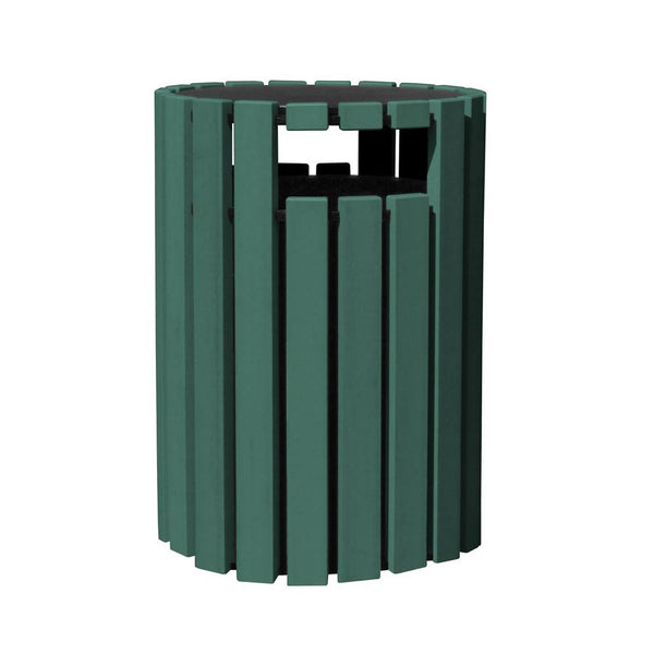 Vestil Trash Receptical Poly Rain Cap Round 33 Gallon Green TR-PRRC-33-GN