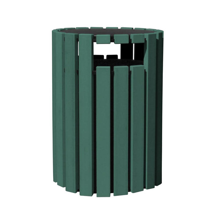 Vestil Trash Receptical Poly Rain Cap Round 33 Gallon Green TR-PRRC-33-GN