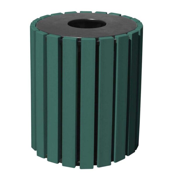 Vestil Trash Receptical Poly Round 33 Gallon Green TR-PR-33-GN