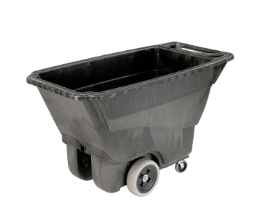 Rubbermaid® Light Duty Structural Foam Plastic Tilt Truck,1/2 Cu. Yd. Cap,450 Lbs. Cap,Black FG9T1300BLA