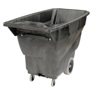 Rubbermaid® Light Duty Structural Foam Plastic Tilt Truck,1/2 Cu. Yd. Cap,450 Lbs. Cap,Black FG9T1300BLA