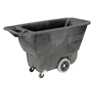 Rubbermaid® Light Duty Structural Foam Plastic Tilt Truck,1/2 Cu. Yd. Cap,450 Lbs. Cap,Black FG9T1300BLA