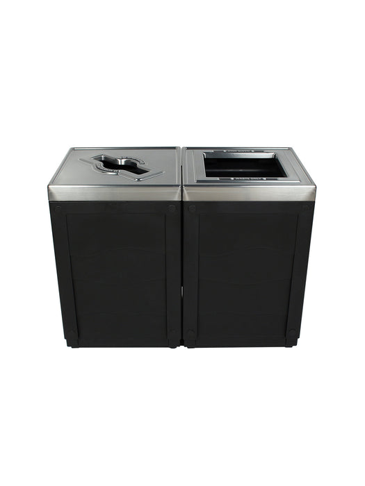 Busch Systems EVOLVE - Double - Kit - Recyclables-Waste - Mixed-Full - Black