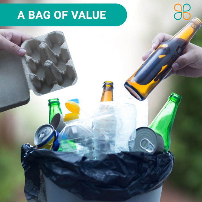 65 Gallon Garbage Bags: Black, 1.5 Mil, 50X48, 50 Bags.