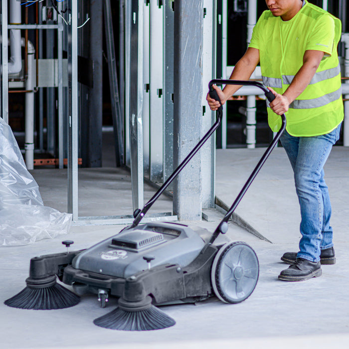 Tomahawk Commercial 38" Push Sweeper with Triple Power Brooms TOS38