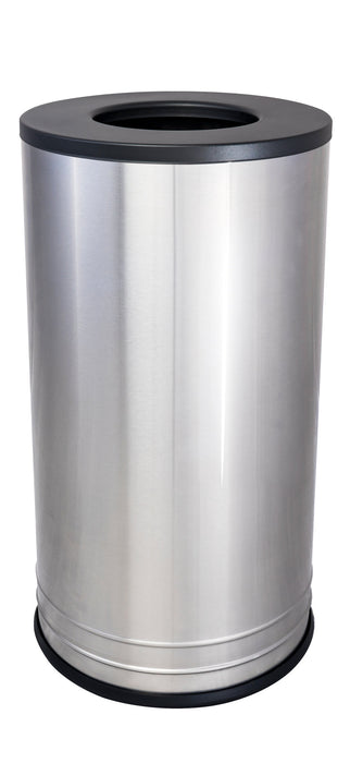 Excell Kaiser International Stainless Steel Trash Can with Flat Top – 18 Gallon Indoor Bin