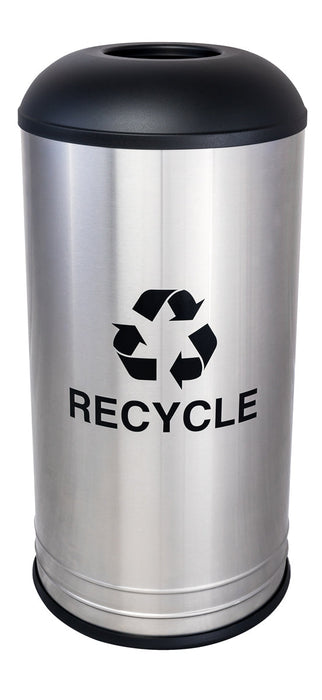 Excell Kaiser International Stainless Steel Recycling Trash Can with Dome Top – Indoor Bin