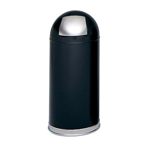 Safco Push Door Dome Top Receptacles 9636BL