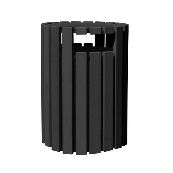 Vestil Trash Receptical Poly Rain Cap Round 33 Gallon Black TR-PRRC-33-BK