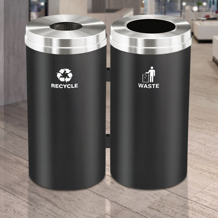Glaro 12-Gallon Dual Modular Trash Can Station – Custom Colors