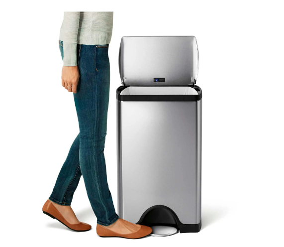 Simplehuman® CW1814 Rectangular Step Can - 10 Gallon Brushed SS CW1814