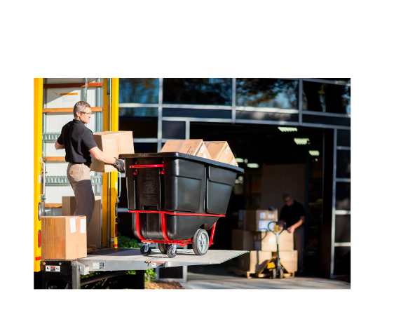 Rubbermaid® Brute Rotomolded Tilt Truck, Heavy Duty, 1 Cubic Yard, Black FG131600BLA