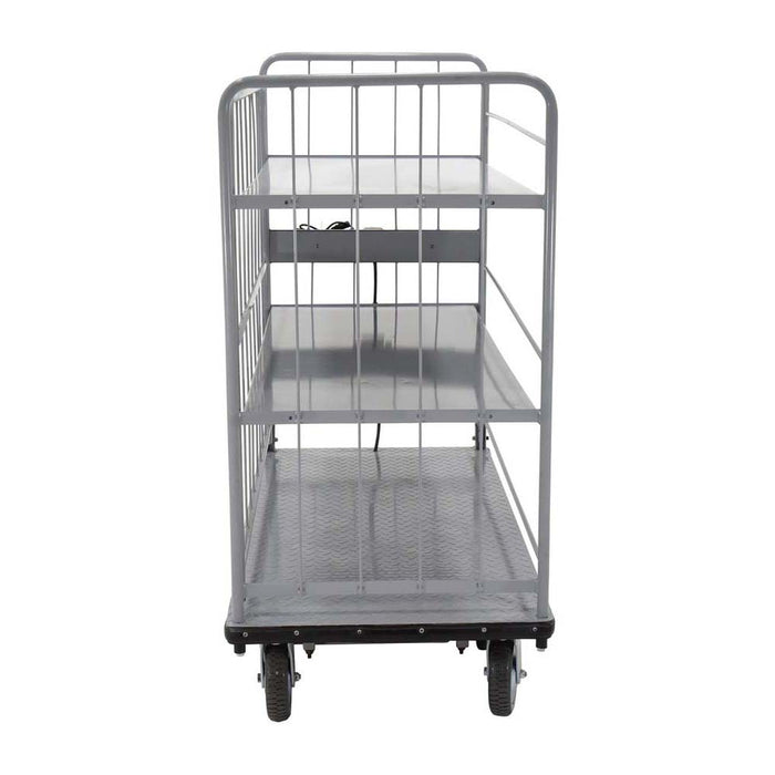Vestil Electric Material Handling Cart Sides 2-Shelves 28 x 60 EMHC-2860-4