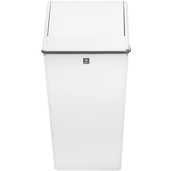 Witt Industries 13 Gallon Decorative Waste Receptacle with Swing Top Lid