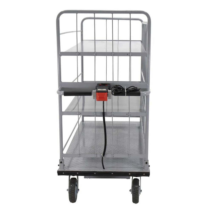 Vestil Electric Material Handling Cart Sides 2-Shelves 28 x 60 EMHC-2860-4