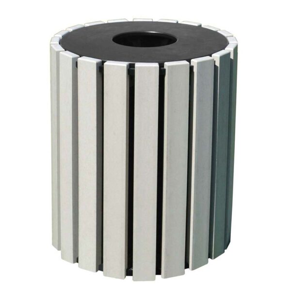 Vestil Trash Receptical Poly Round 33 Gallon Sand TR-PR-33-SD