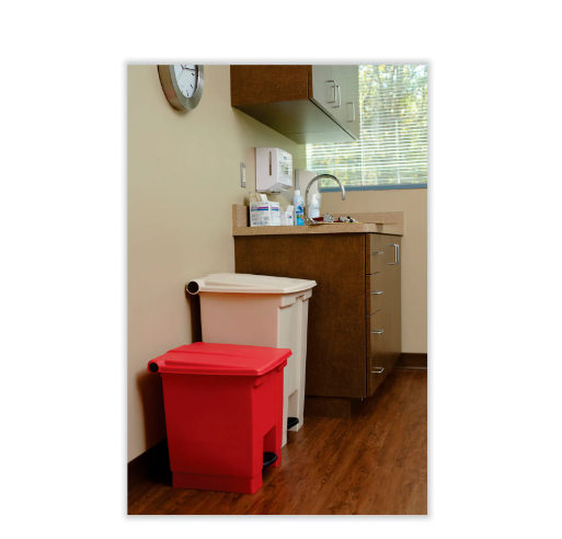 Rubbermaid® Fire Safe Step On Plastic Container, 8 Gallon (Pack of 2)
