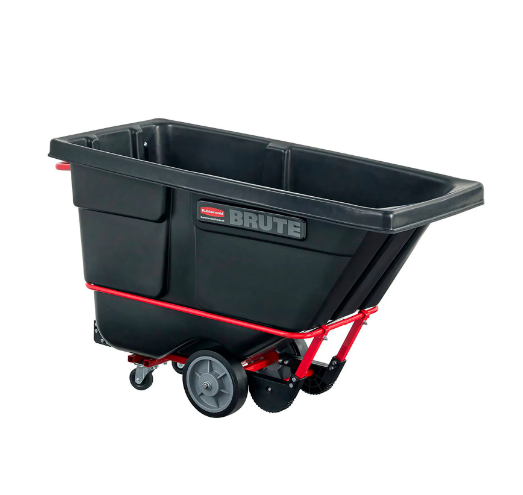 Rubbermaid® Brute Rotomolded Tilt Truck, Heavy Duty, 1/2 Cubic Yard, Black FG130600BLA