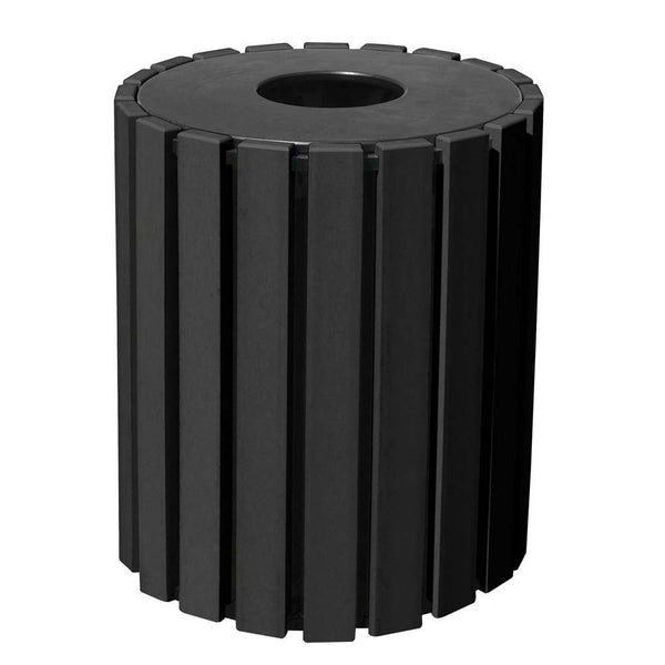 Vestil Trash Receptical Poly Round 33 Gallon Black TR-PR-33-BK
