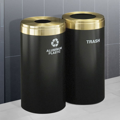 Glaro 12-Gallon Dual Modular Trash Can Station – Custom Colors